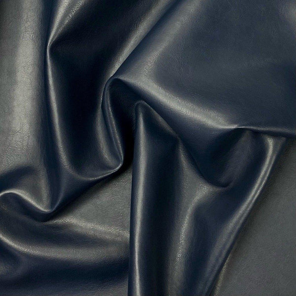 Plain Black Faux Leather Scrim Foam Backed